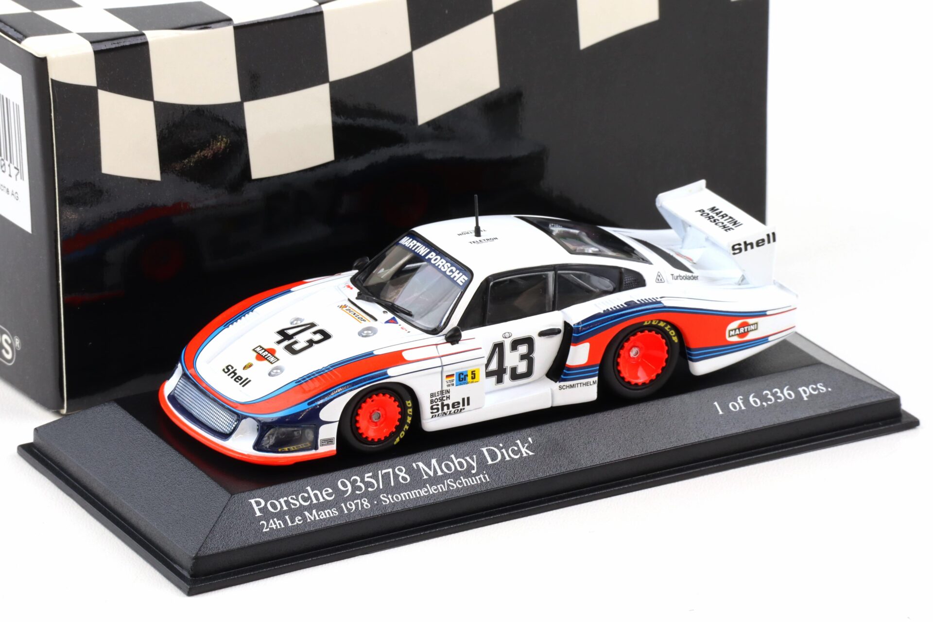 1:43 Minichamps Porsche 935/78 Le Mans 24h 1978 Moby Dick #43 Stommelen/ Schurti