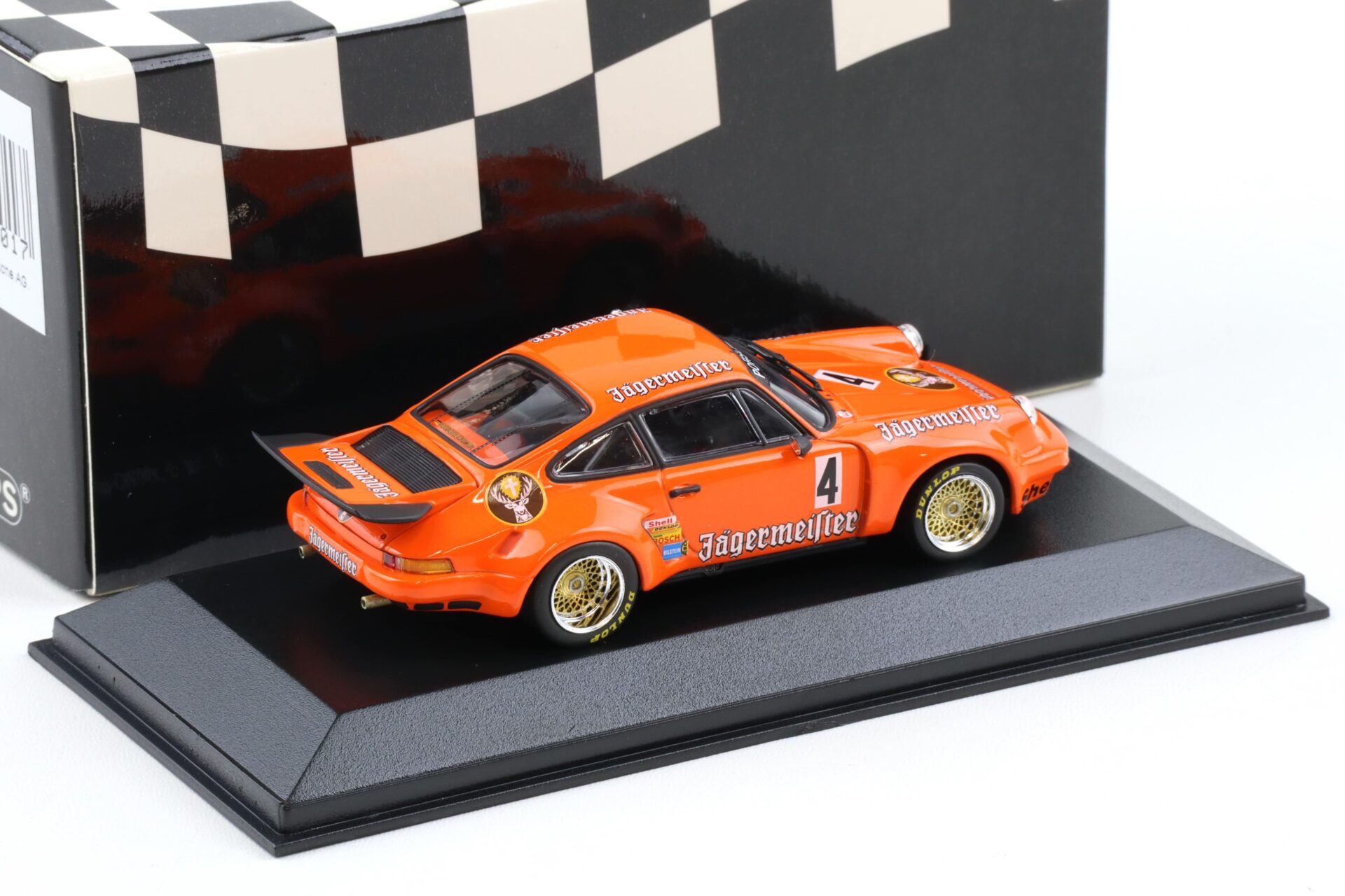 1:43 Minichamps Porsche 911 Carrera RSR Int. Supersprint 1975 Heyer #4 Jägermeister