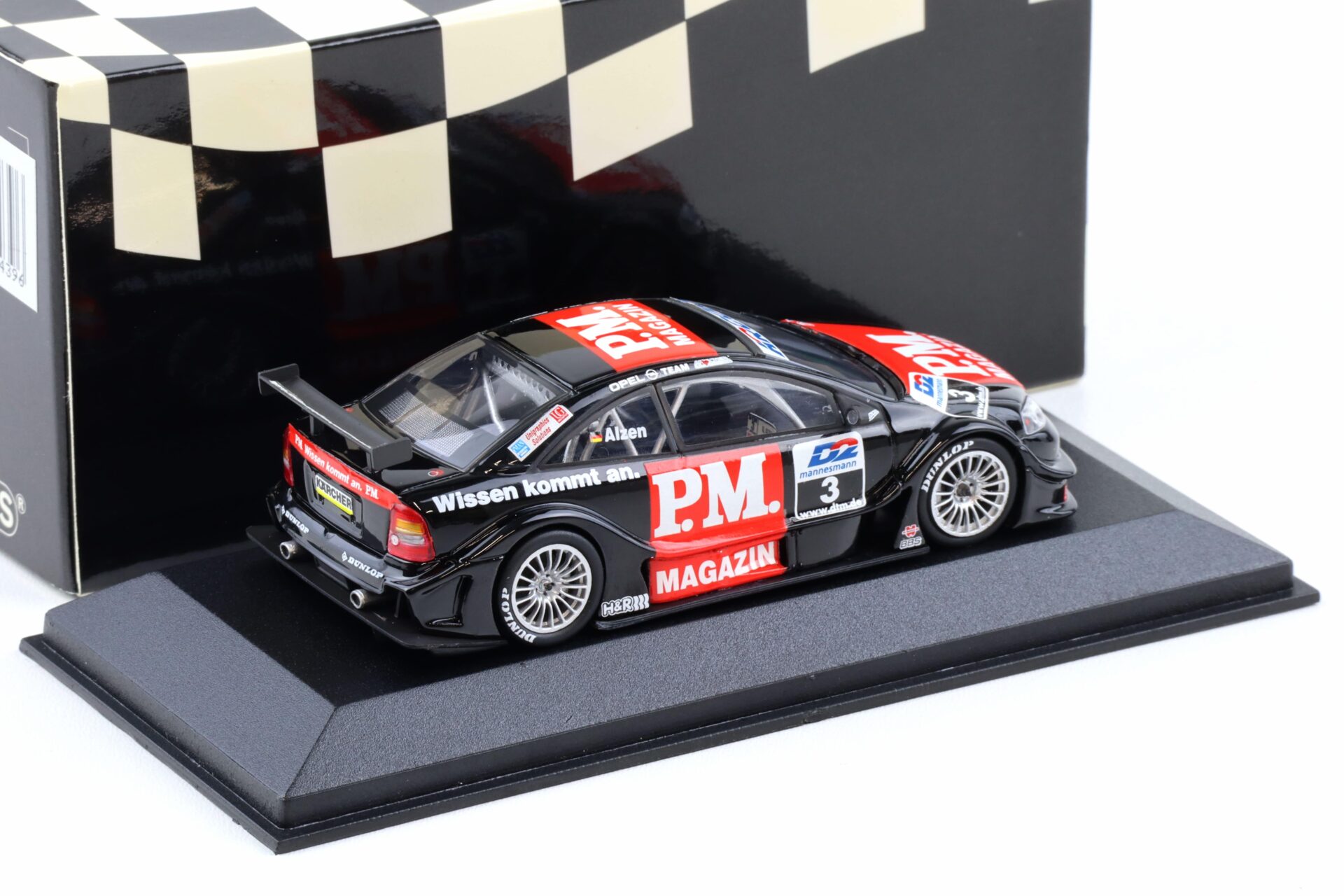 1:43 Minichamps Opel V8 Coupe DTM 2000 Team Holzer #3 U.Alzen P.M. Magazin