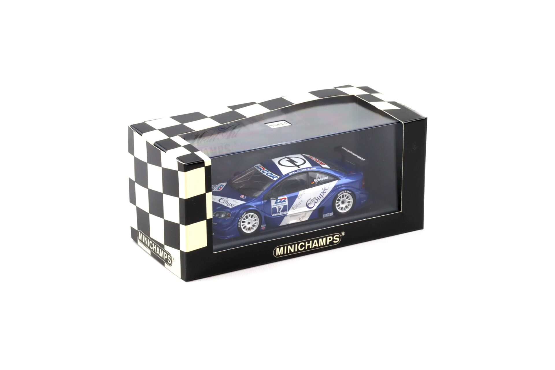 1:43 Minichamps Opel V8 Coupe DTM 2000 Team Holzer #17 Scheider Astra Coupe