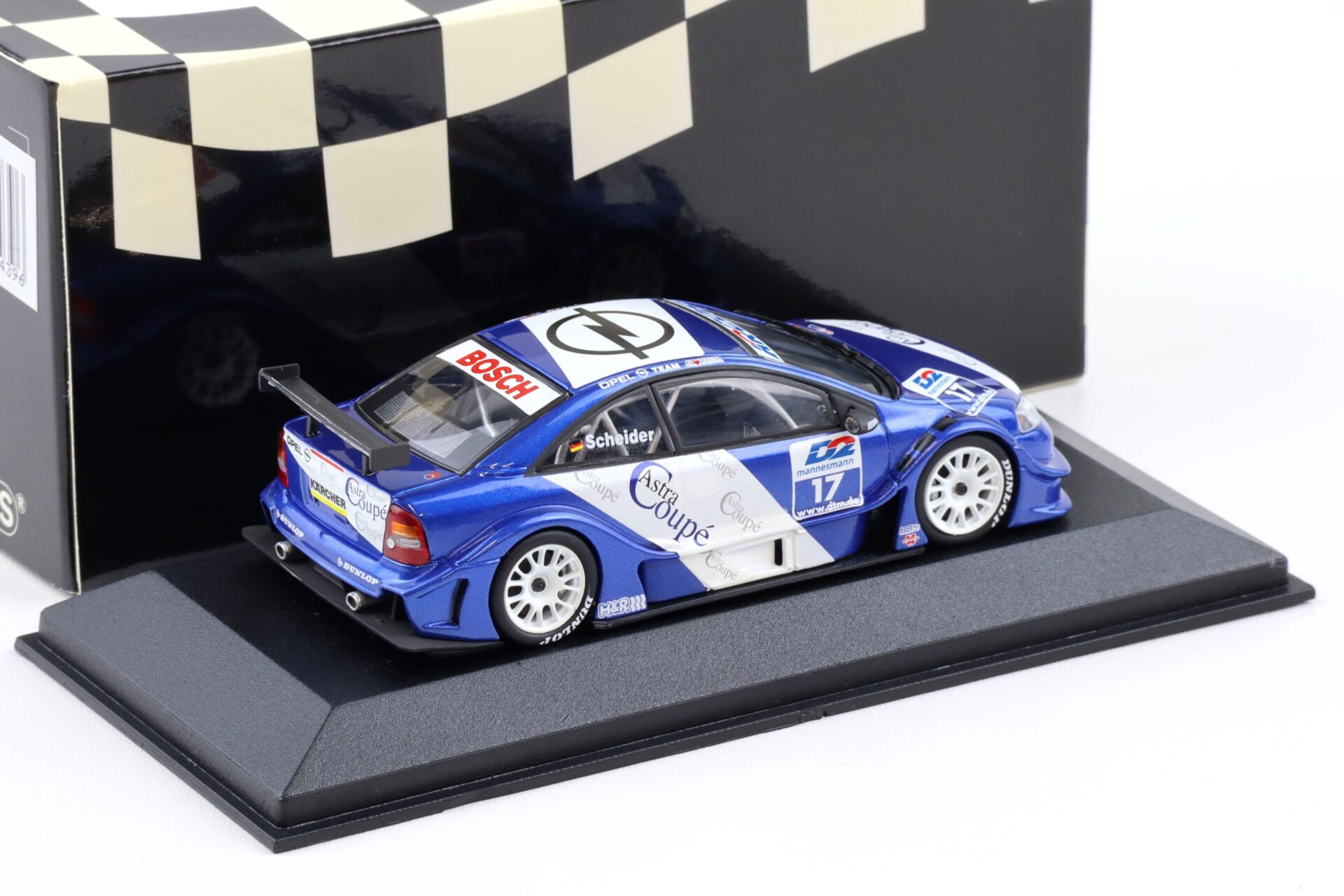 1:43 Minichamps Opel V8 Coupe DTM 2000 Team Holzer #17 Scheider Astra Coupe