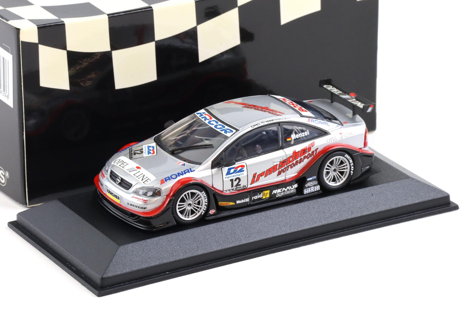 1:43 Minichamps Opel V8 Coupe DTM 2000 Team Irmscher #12 Menzel Ronal