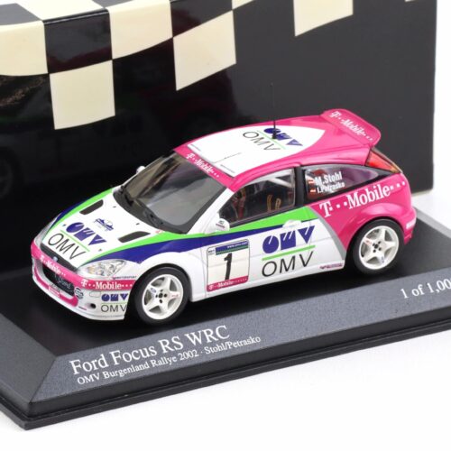 1:43 Minichamps Ford Focus WRC Burgenland Rallye 2002 #1 Stohl/ Petrasko