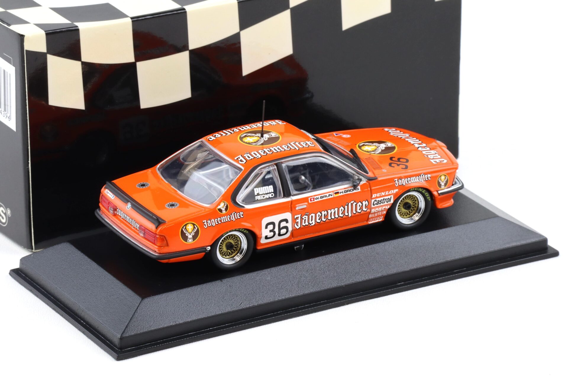 1:43 Minichamps BMW 635 CSI Monza 1984 Jägermeister #36 Brun/ Grohs