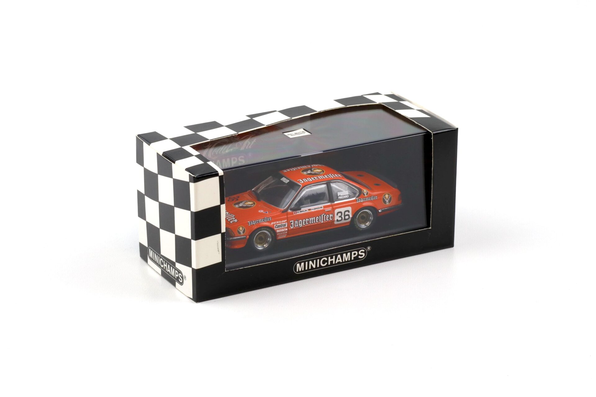 1:43 Minichamps BMW 635 CSI Monza 1984 Jägermeister #36 Brun/ Grohs