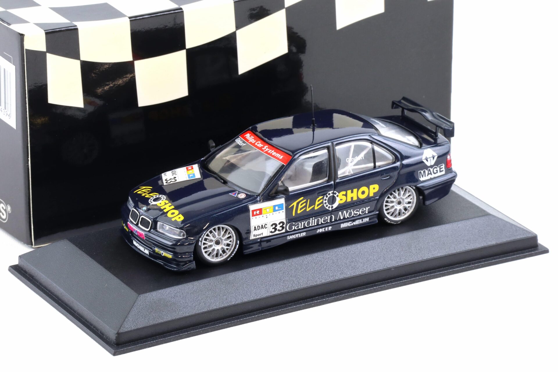 1:43 Minichamps BMW 320i E36 STW 1997 Teleshop #33 Marc Gindon