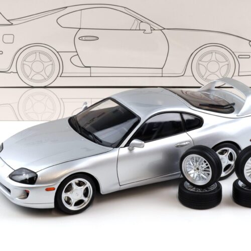 1:18 Whelart Toyota Supra A80 Coupe LHD silver metallic + wheels Set W-001F