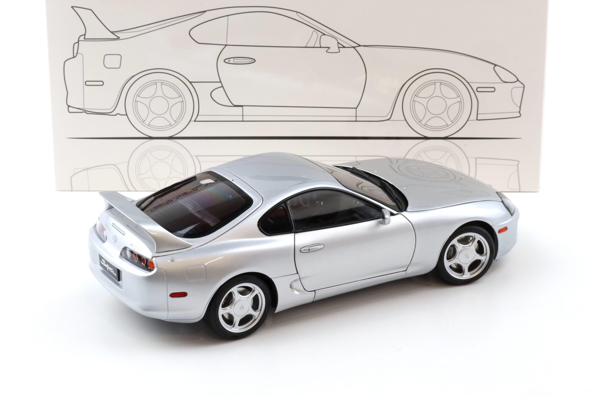 1:18 Whelart Toyota Supra A80 Coupe LHD silver metallic + wheels Set W-001F
