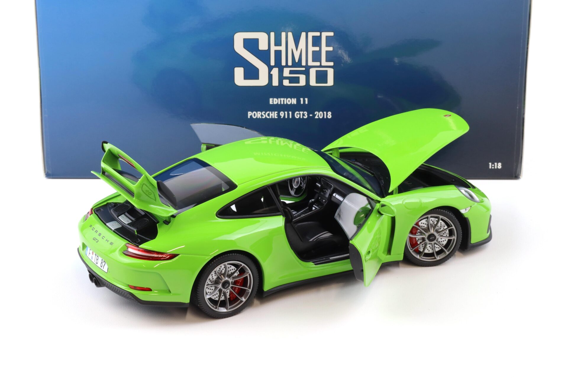 1:18 Minichamps Porsche 911 (991) GT3 Coupe 2018 green SHMEE 150