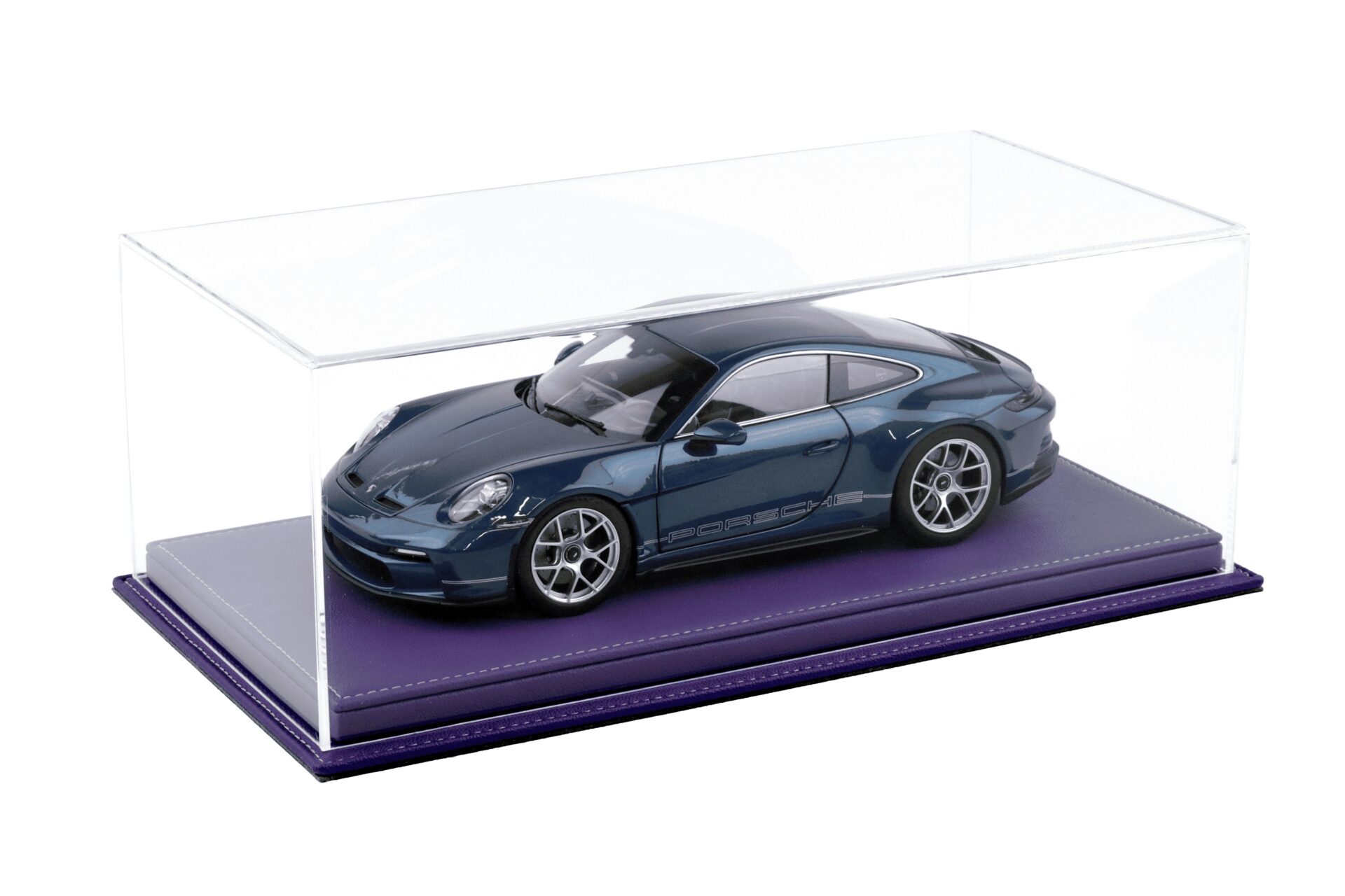 1:18 Atlantic Vitrine Show Case Display Case MULHOUSE with purple leather Base