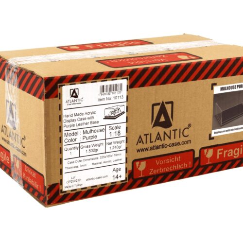 1:18 Atlantic Vitrine Show Case Display Case MULHOUSE with purple leather Base
