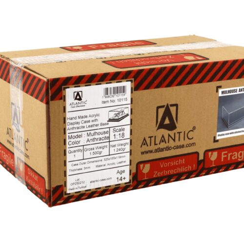 1:18 Atlantic Vitrine Show Case Display Case MULHOUSE with anthracite leather Base