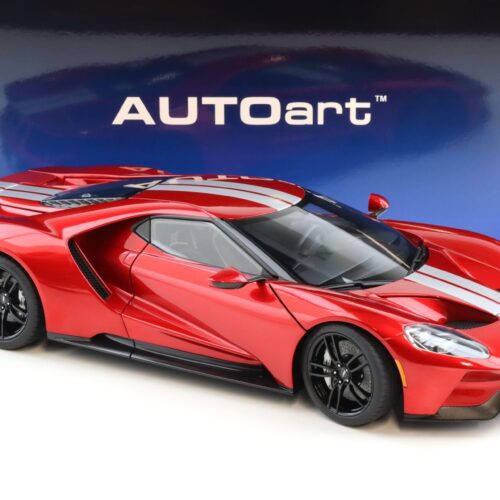 1:12 AUTOart Ford GT 2017 liquid red/ silver stripes 12106