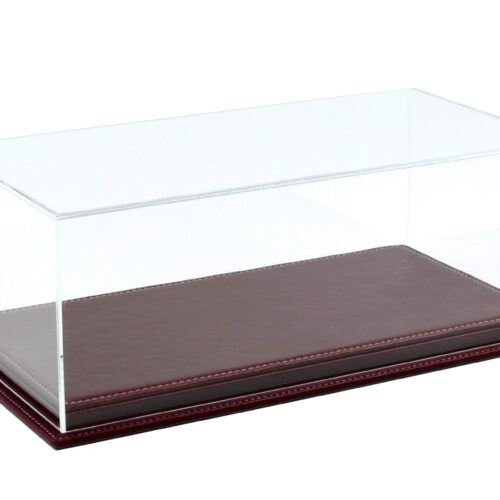 1:18 Atlantic Vitrine Show Case Display Case MULHOUSE with Burgundy leather Base