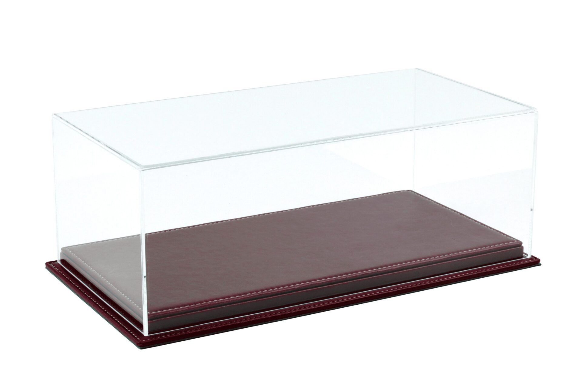 1:18 Atlantic Vitrine Show Case Display Case MULHOUSE with Burgundy leather Base
