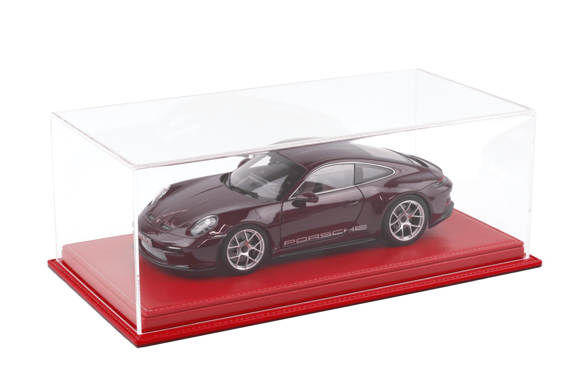 1:18 Atlantic Vitrine Show Case Display Case MULHOUSE with red leather Base