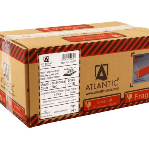 1:18 Atlantic Vitrine Show Case Display Case MULHOUSE with red leather Base