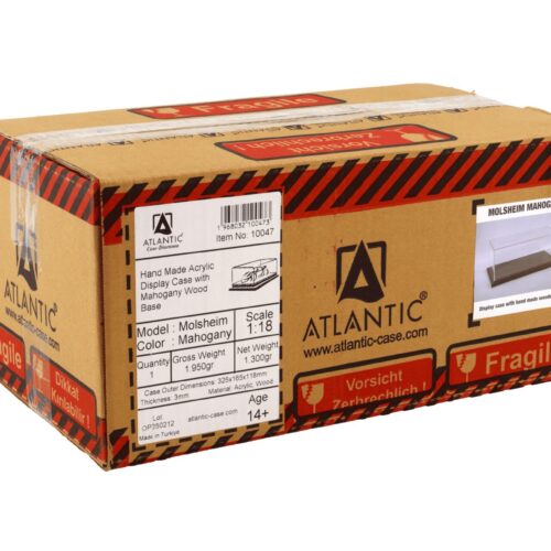 1:18 Atlantic Vitrine Show Case Display Case MOLSHEIM MAHOGANY with wood Base