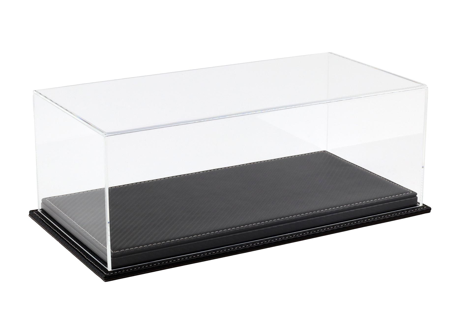 1:18 Atlantic Vitrine Show Case Display Case MULHOUSE with Carbon black leather Base