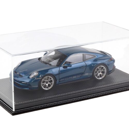 1:18 Atlantic Vitrine Show Case Display Case MULHOUSE with Carbon black leather Base