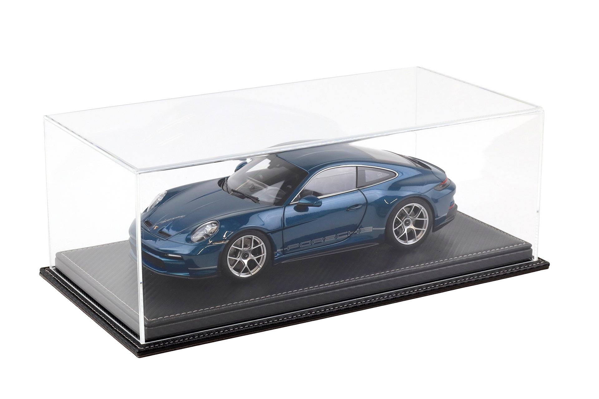 1:18 Atlantic Vitrine Show Case Display Case MULHOUSE with Carbon black leather Base