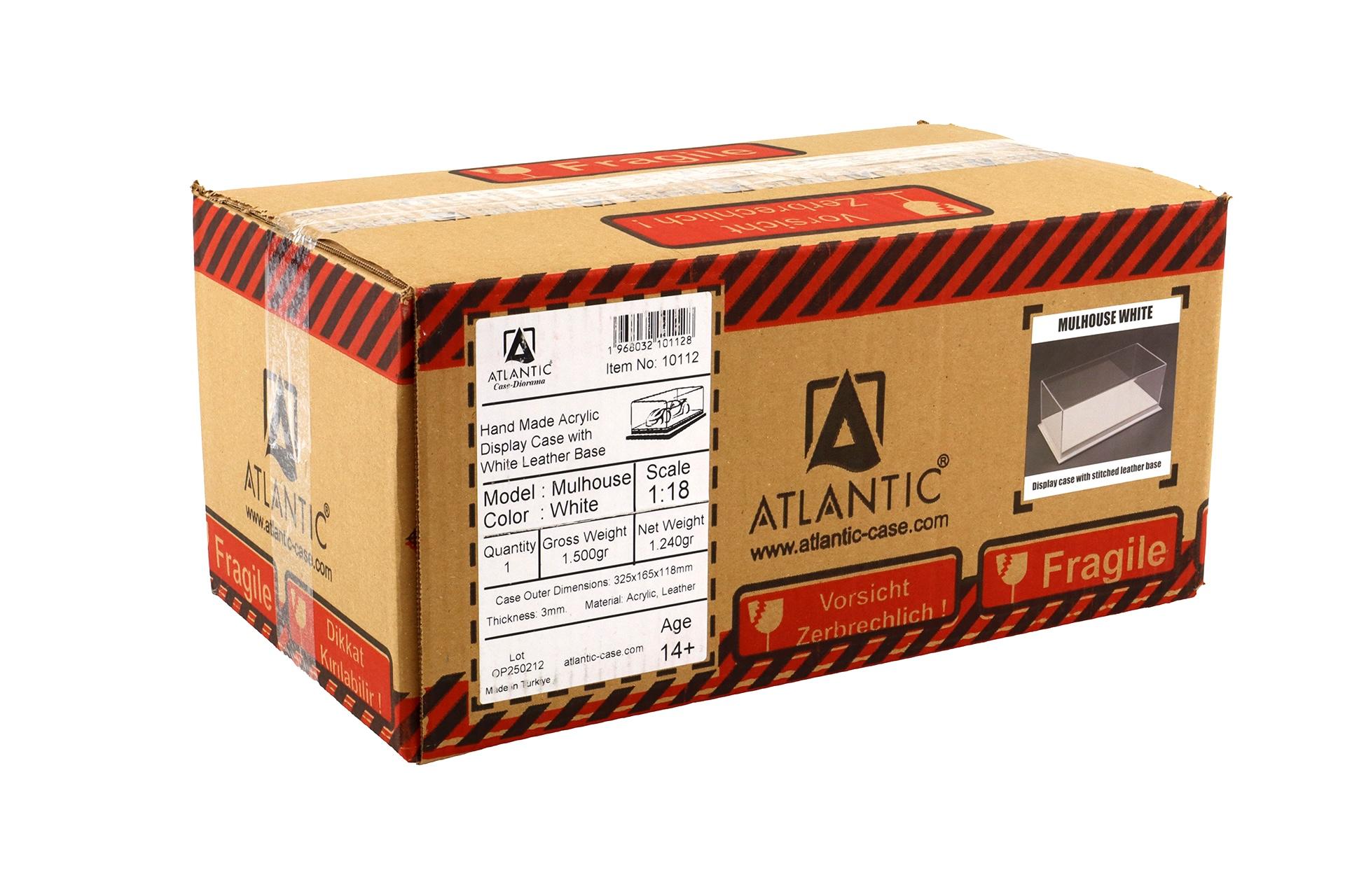 1:18 Atlantic Vitrine Show Case Display Case MULHOUSE with white leather Base