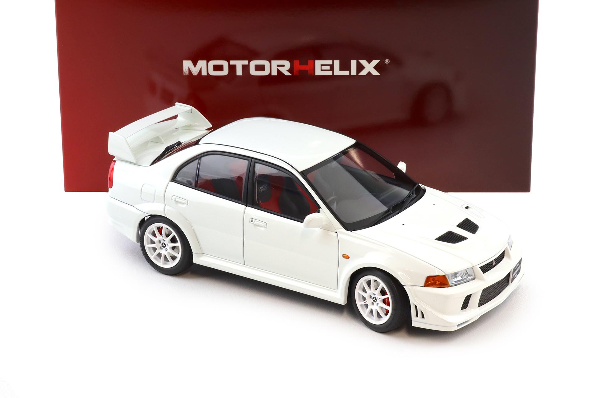 1:18 Motorhelix Mitsubishi Lancer Evolution VI (6.5) GSR T.M.E Scotia white M84305
