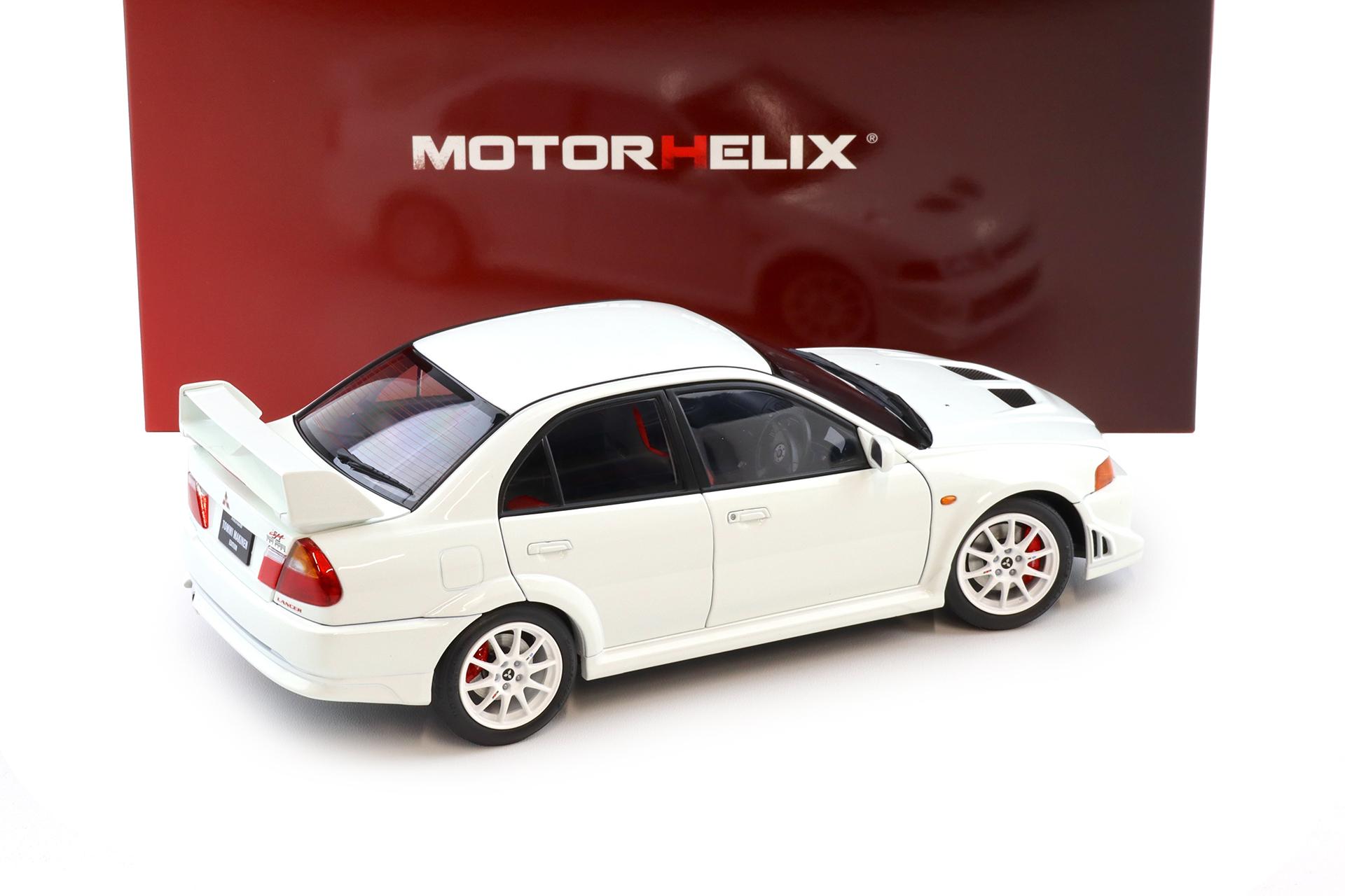 1:18 Motorhelix Mitsubishi Lancer Evolution VI (6.5) GSR T.M.E Scotia white M84305