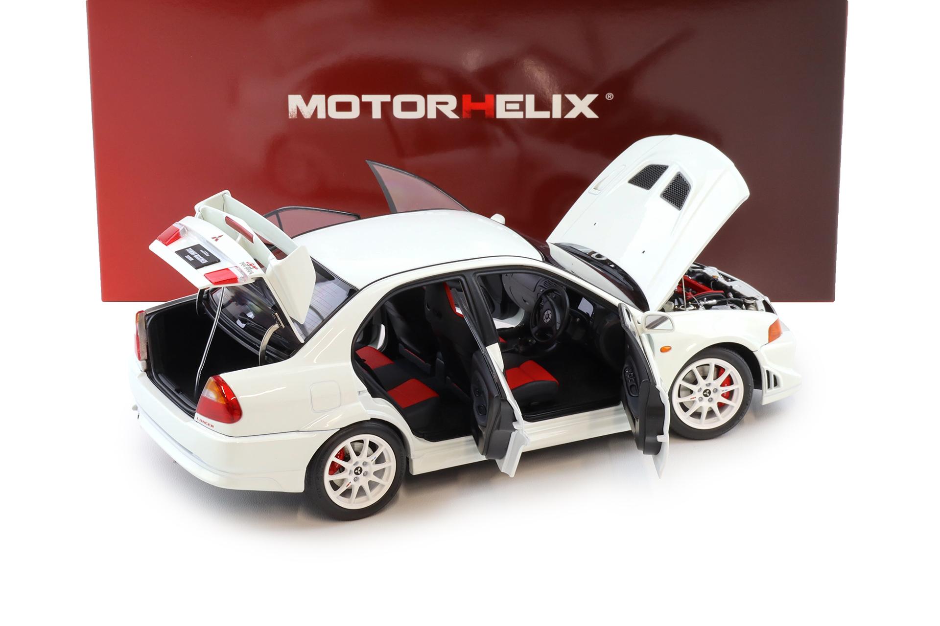 1:18 Motorhelix Mitsubishi Lancer Evolution VI (6.5) GSR T.M.E Scotia white M84305