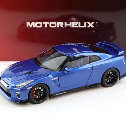 1:18 Motorhelix Nissan GT-R R35 Track Edition by NISMO 2020 Wangan blue M83504