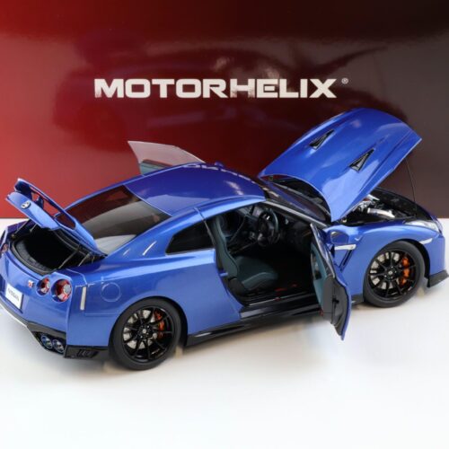 1:18 Motorhelix Nissan GT-R R35 Track Edition by NISMO 2020 Wangan blue M83504