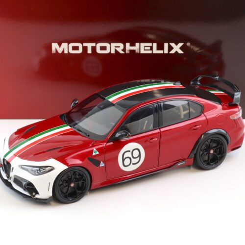 1:18 Motorhelix Alfa Romeo Giulia GTAm Rosso GTA red Italy Livery #69 M89010