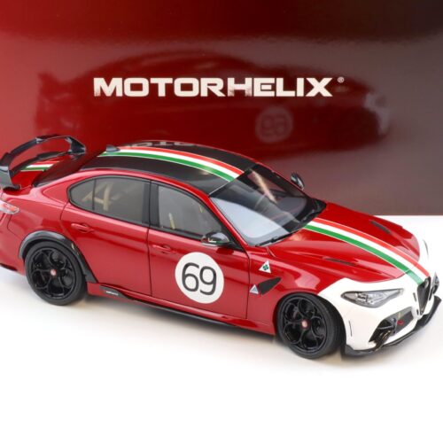 1:18 Motorhelix Alfa Romeo Giulia GTAm Rosso GTA red Italy Livery #69 M89010