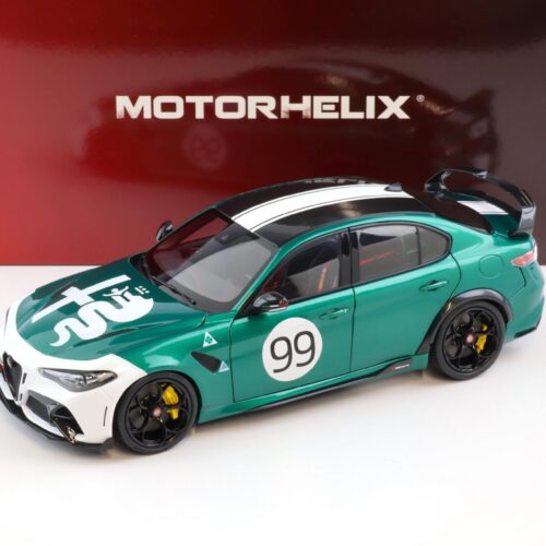 1:18 Motorhelix Alfa Romeo Giulia GTAm Montreal green Two Tone Livery #99 M89014