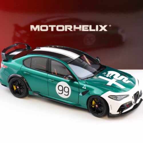 1:18 Motorhelix Alfa Romeo Giulia GTAm Montreal green Two Tone Livery #99 M89014