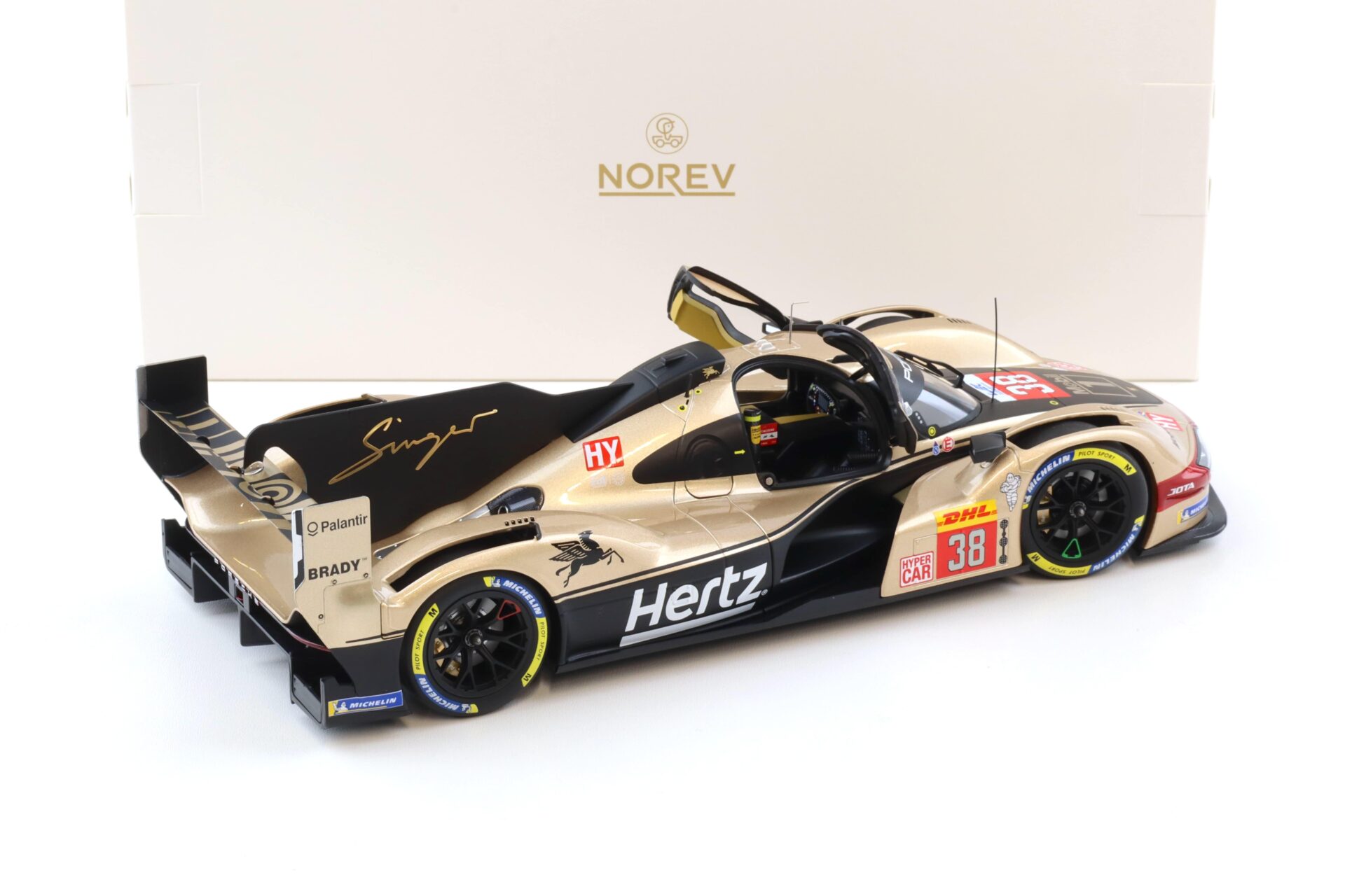 1:18 Norev Porsche 963 Hertz Team Jota Lone Star Le Mans 2024 Hanson/ Button #38