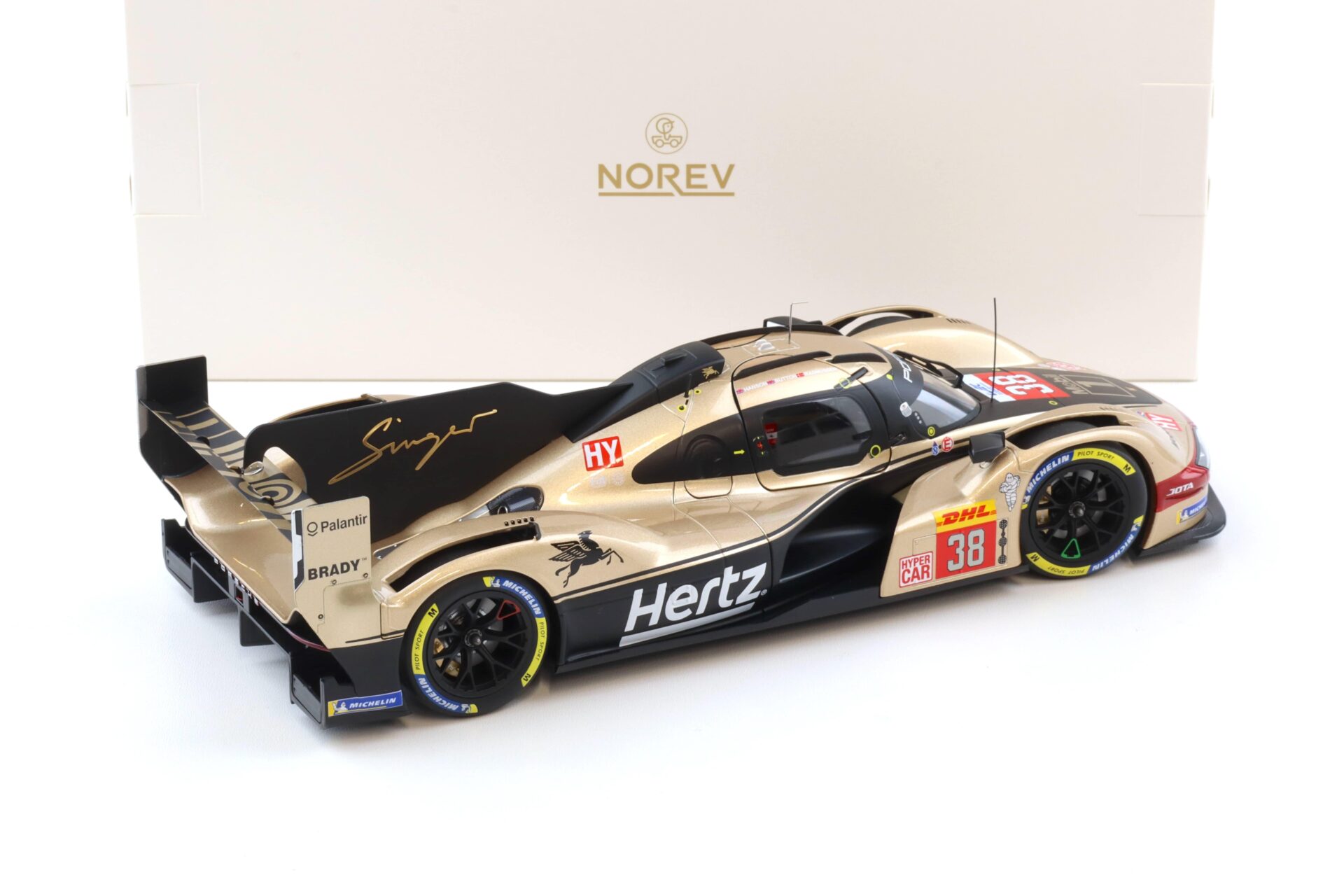 1:18 Norev Porsche 963 Hertz Team Jota Lone Star Le Mans 2024 Hanson/ Button #38