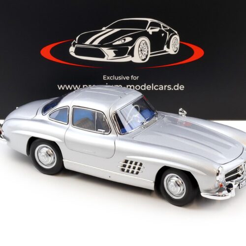 1:18 Norev Mercedes 300 SL Flügeltürer Gullwing 1954 silver/ blue interior - Limited 660 pcs.