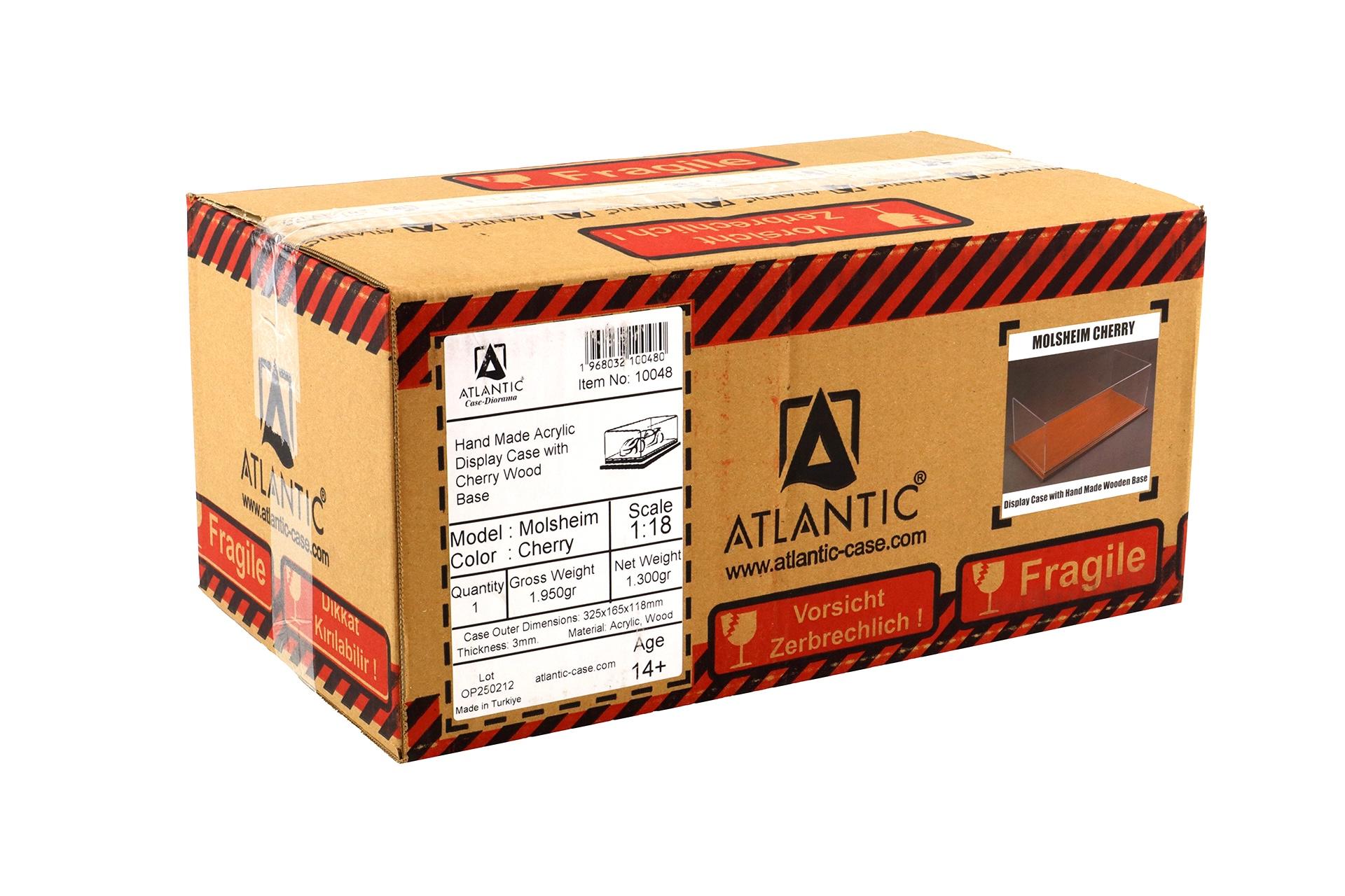 1:18 Atlantic Vitrine Show Case Display Case MOLSHEIM Cherry with wood Base