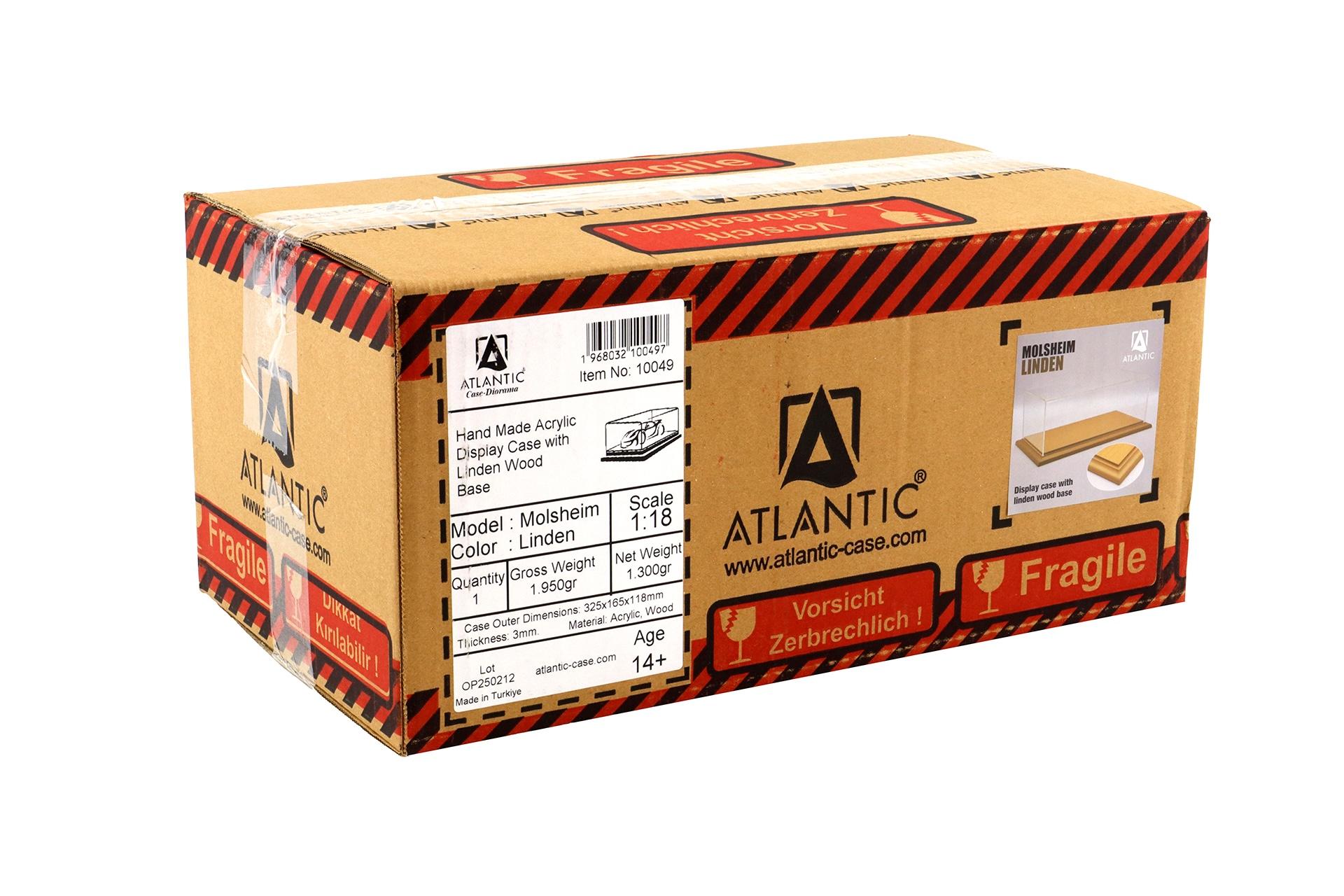 1:18 Atlantic Vitrine Show Case Display Case MOLSHEIM Linden with wood Base