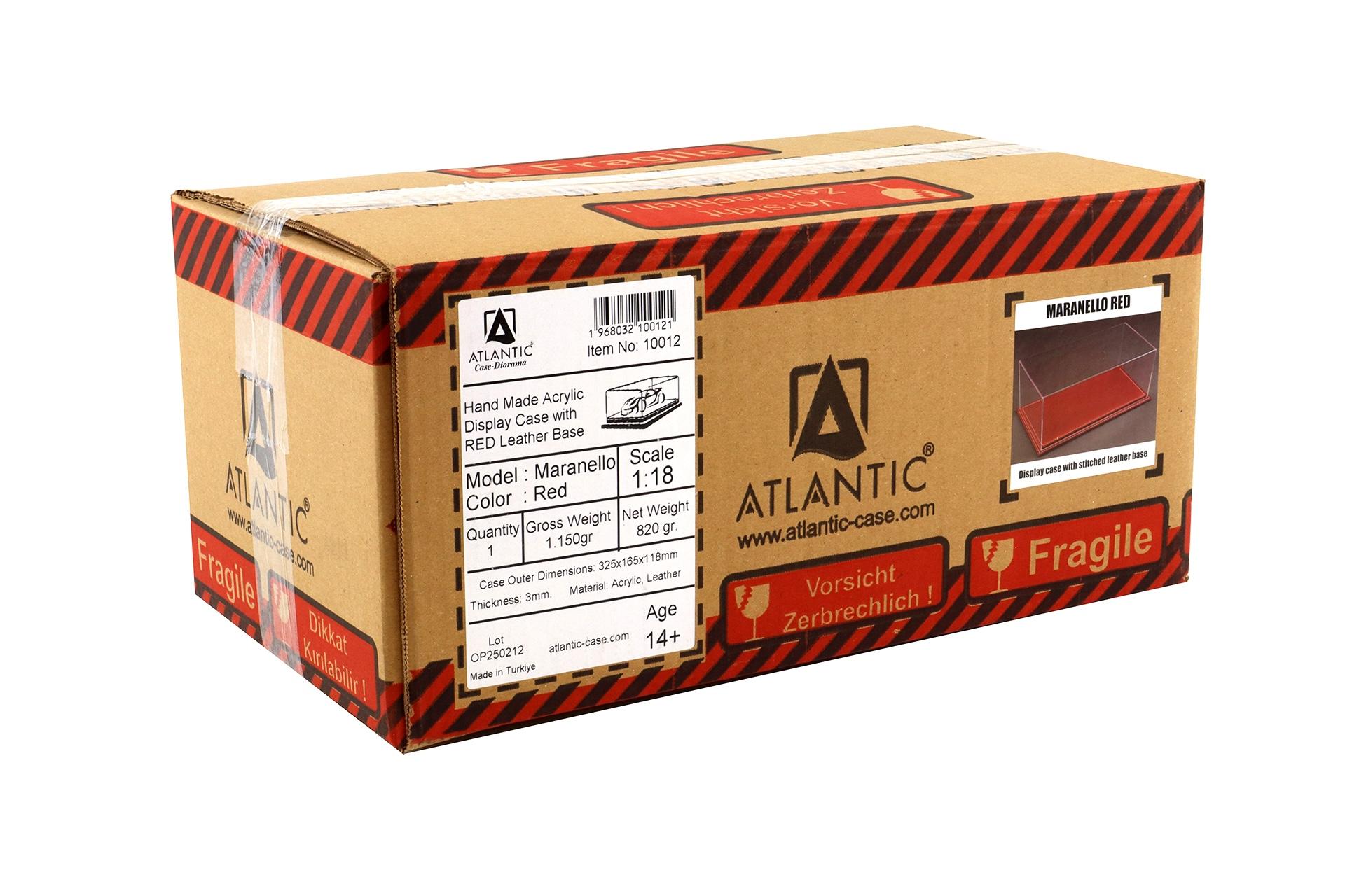 1:18 Atlantic Vitrine Show Case Display Case MARANELLO with red leather Base