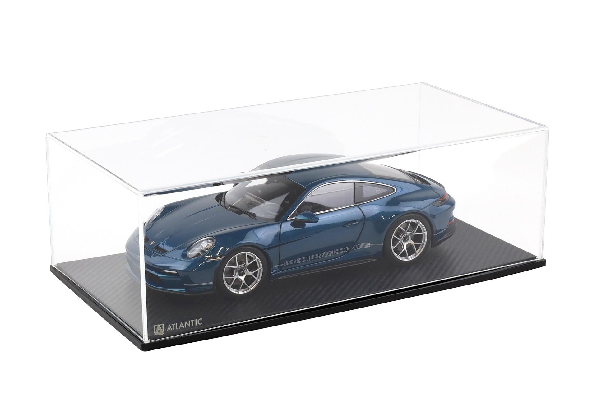 1:18 Atlantic Vitrine Show Case Display Case STUTTGART with Carbon effect Base