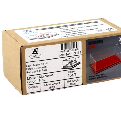 1:43 Atlantic Vitrine Show Case Display Case MULHOUSE with red leather Base