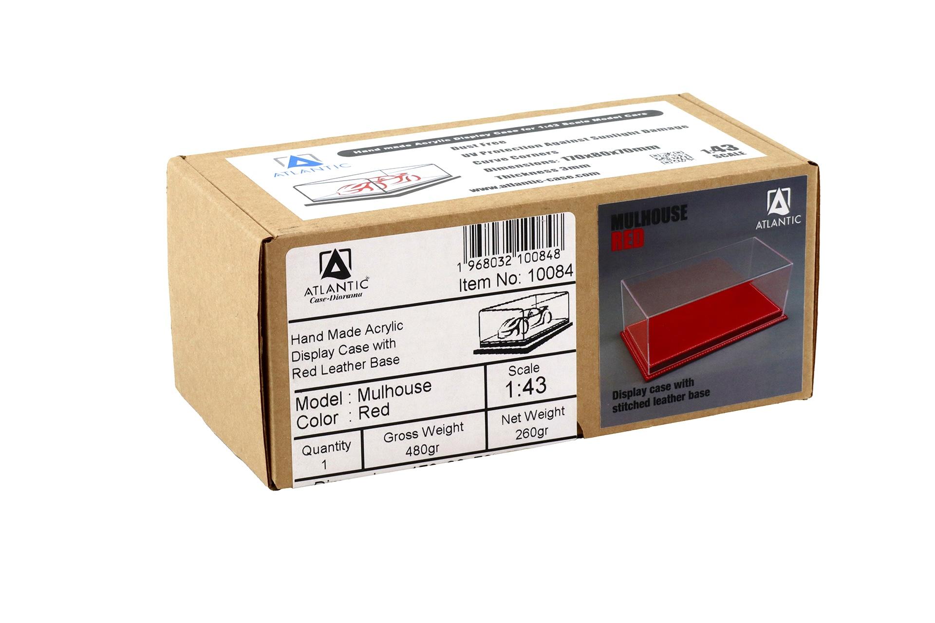 1:43 Atlantic Vitrine Show Case Display Case MULHOUSE with red leather Base