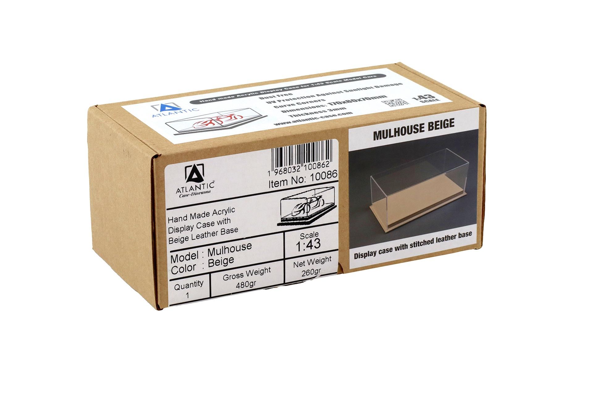 1:43 Atlantic Vitrine Show Case Display Case MULHOUSE with beige leather Base