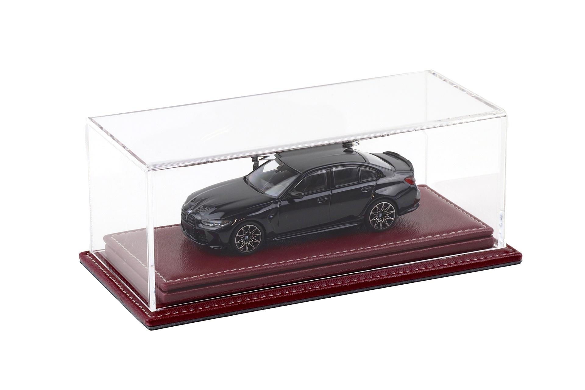 1:43 Atlantic Vitrine Show Case Display Case MULHOUSE with burgundy leather Base