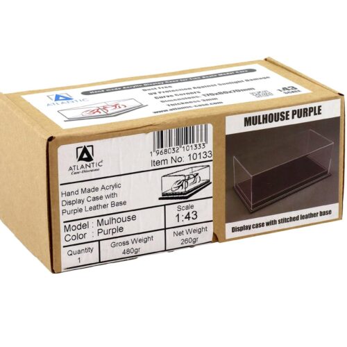 1:43 Atlantic Vitrine Show Case Display Case MULHOUSE with purple leather Base