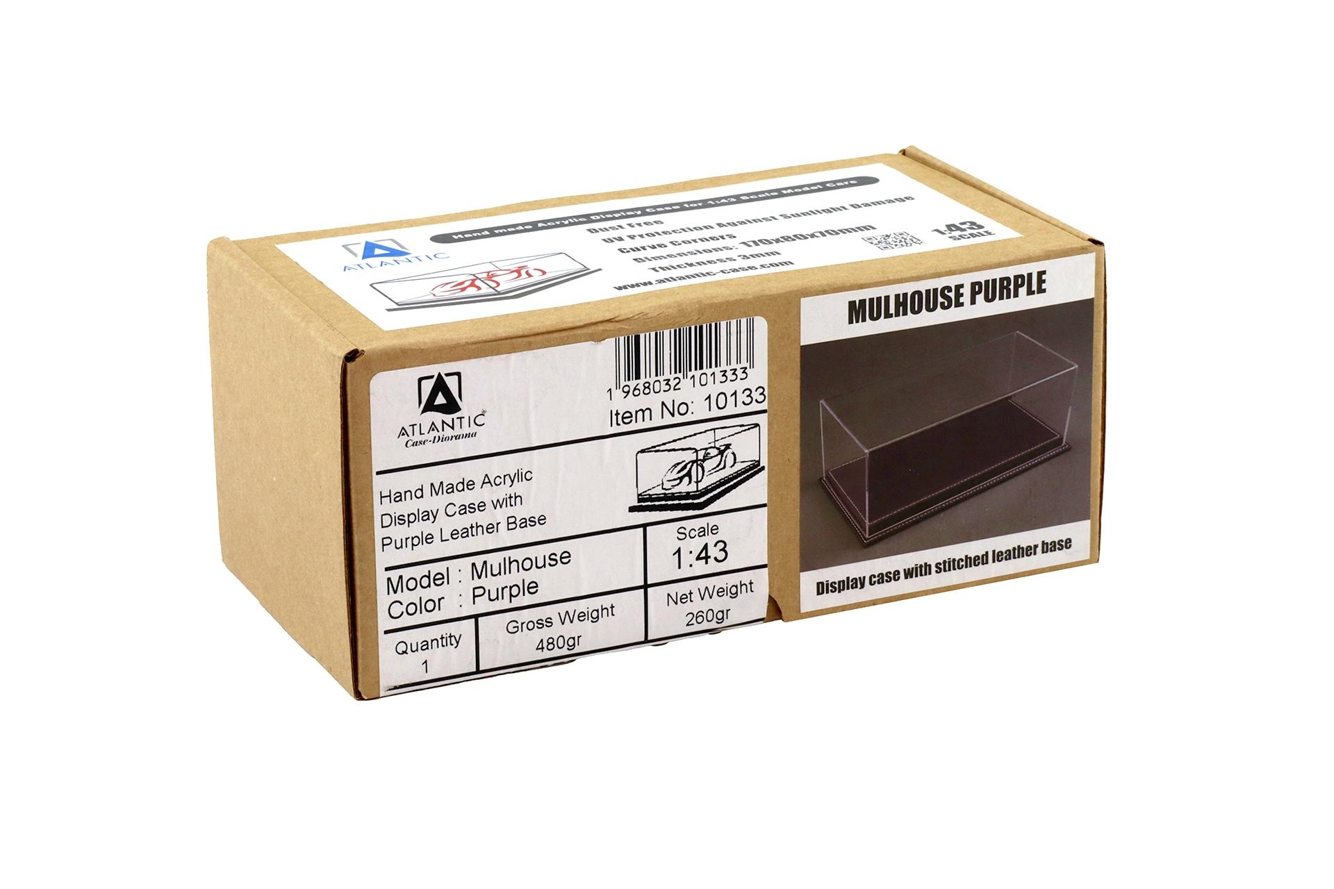 1:43 Atlantic Vitrine Show Case Display Case MULHOUSE with purple leather Base