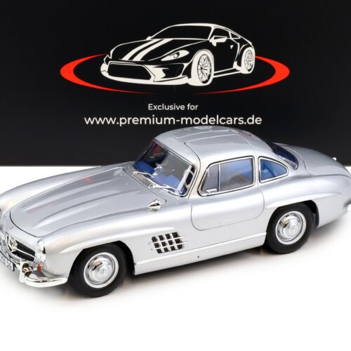 1:18 Norev Mercedes 300 SL Flügeltürer Gullwing 1954 silver/ blue interior - Limited 660 pcs.