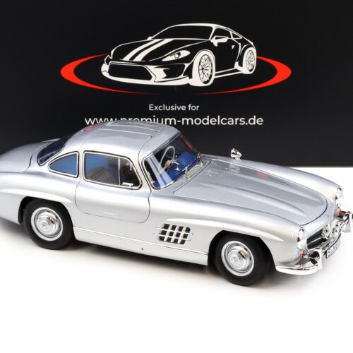 1:18 Norev Mercedes 300 SL Flügeltürer Gullwing 1954 silver/ blue interior - Limited 660 pcs.